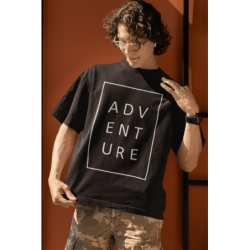 T SHIRT ADVENTURE  NOIR...