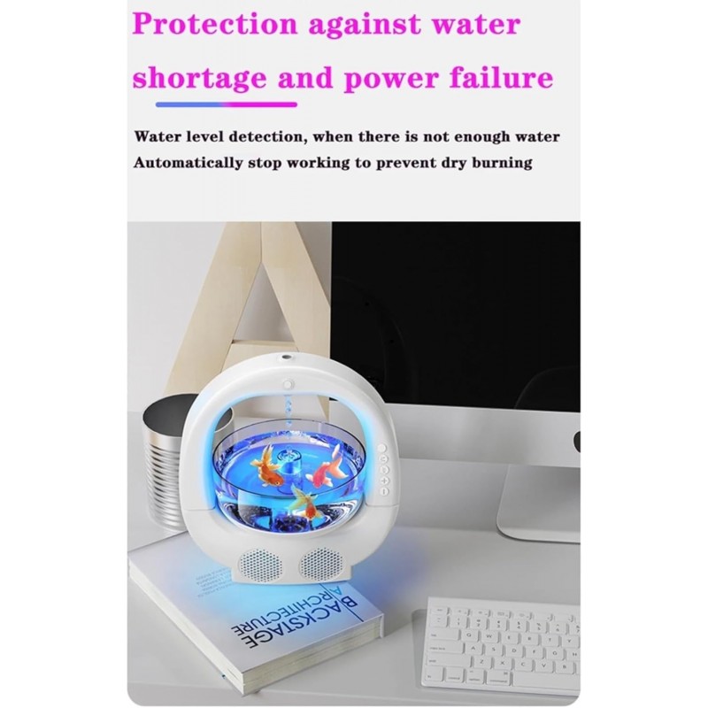 USB Rechargeable Air Humidifier, Anti-gravity Humidifier, Seven-color Light Humidifier, Automatic Off, Suitable For Office,