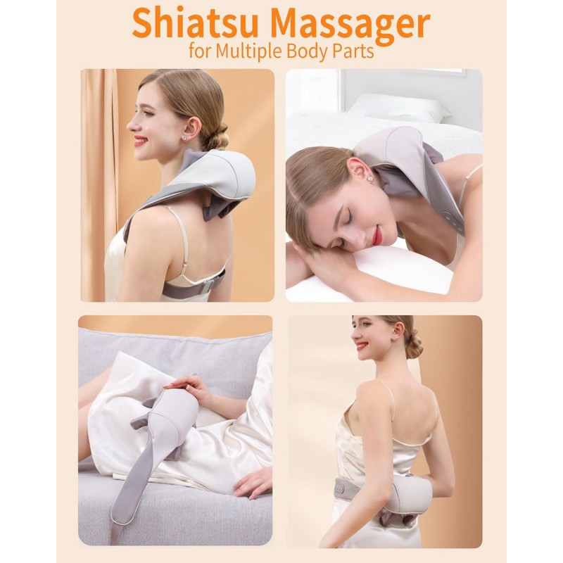 Diealles Shine Masseur Cervical avec Chaleur, Massage Cou pour Soulager Douleur, Appareil de Massage pour Nuque, Dos, Jambes,