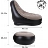 Chaise longue gonflable avec pompe à air domestique, canapé pour salon, chambre à coucher, voyage, camping, pique-nique