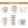 MiZuH Portable Insulated Lunch Container Set, Thermal Lunch Box Bento Box Set, Lunch Box Set with Containers Leakproof Cylinder