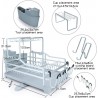 HOLABONITA Égouttoir à Vaisselle à 2 Niveaux avec égouttoir à Tasses 3 Porte-ustensiles divisés