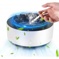 Cendrier Électronique Sans Fumée, 2 en 1 Purificateur d'Air, Cendrier Intelligent Multigrade Avec Purification de l'Air,