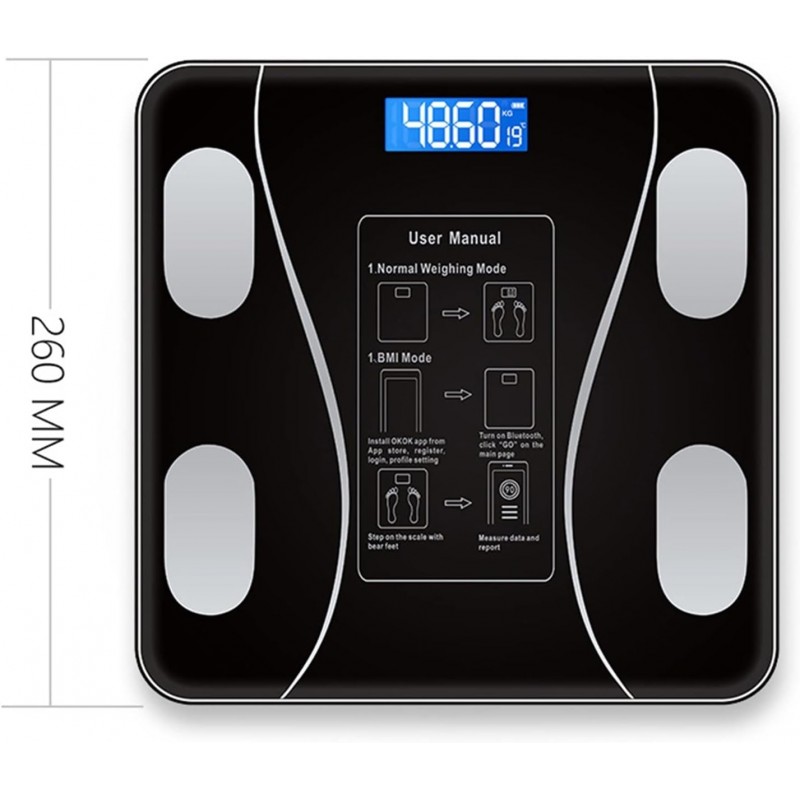 SUKORI Balance Pese Personne Smart Weighing Scale Bluetooth-Compatible Electronic Intelligent Weight Loss Body Fat Scale